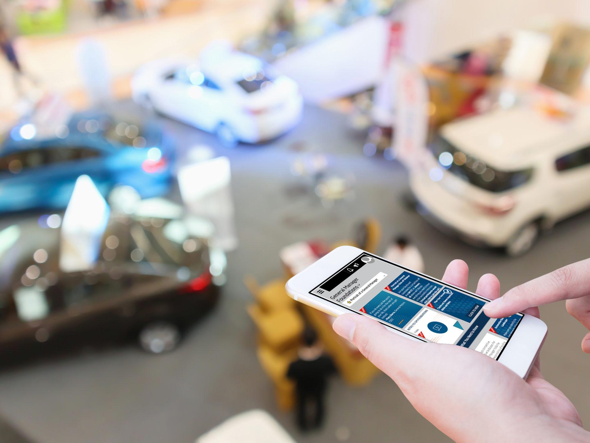 Smartphone im Autohaus