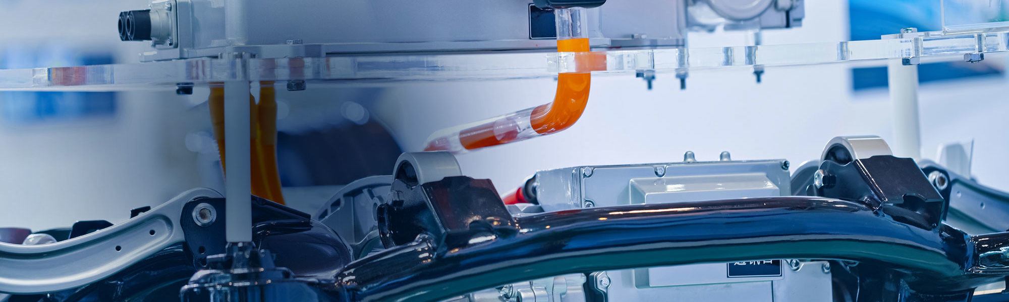 Nahaufnahme von Batterie in Elektrofahrzeug