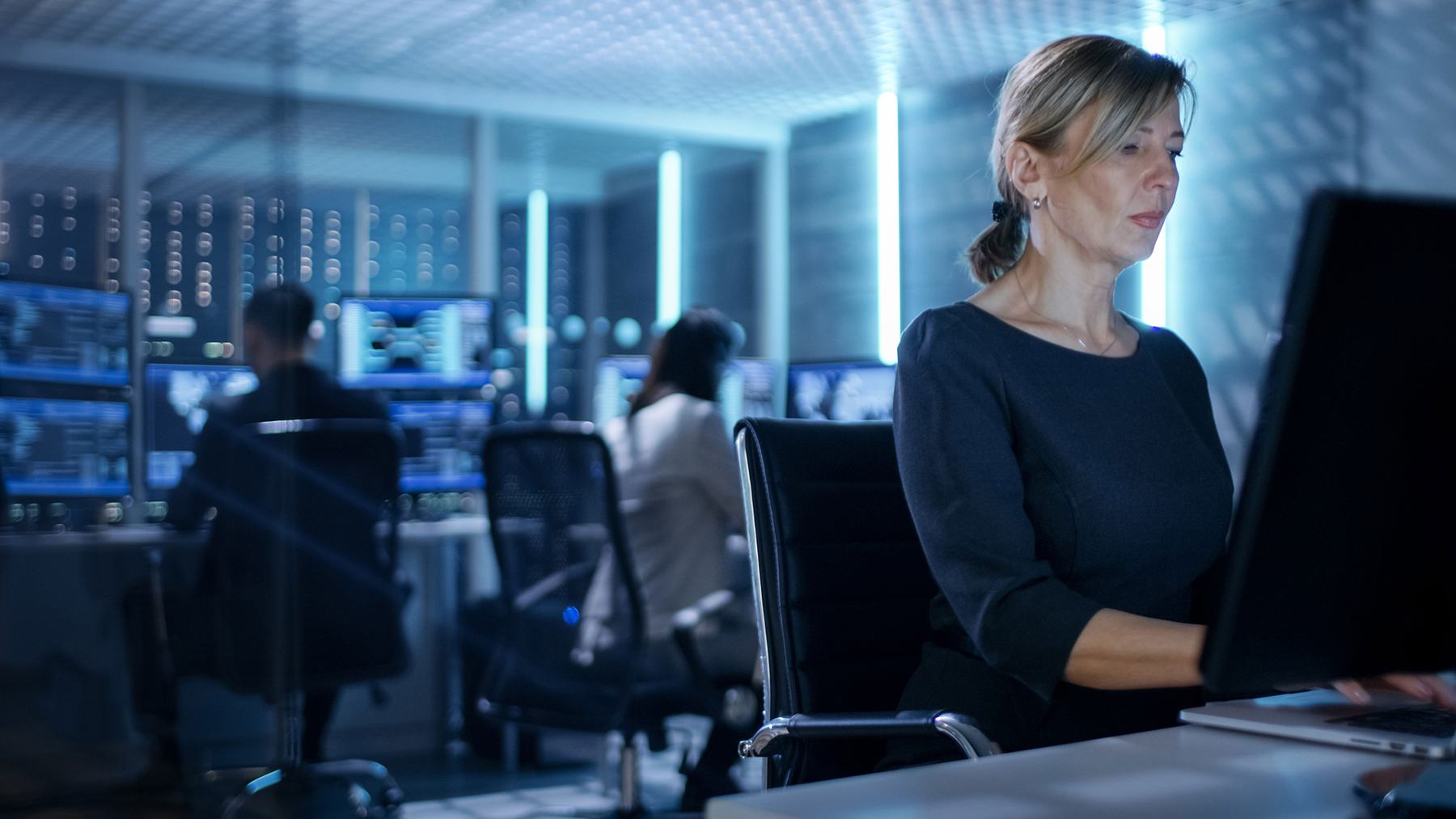 women IT engineer works on her computer